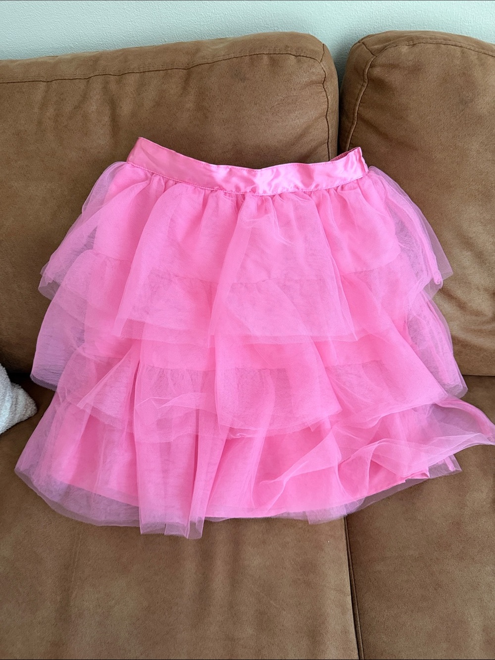 Janie and Jack Bright Pink Tiered Tulle Skirt